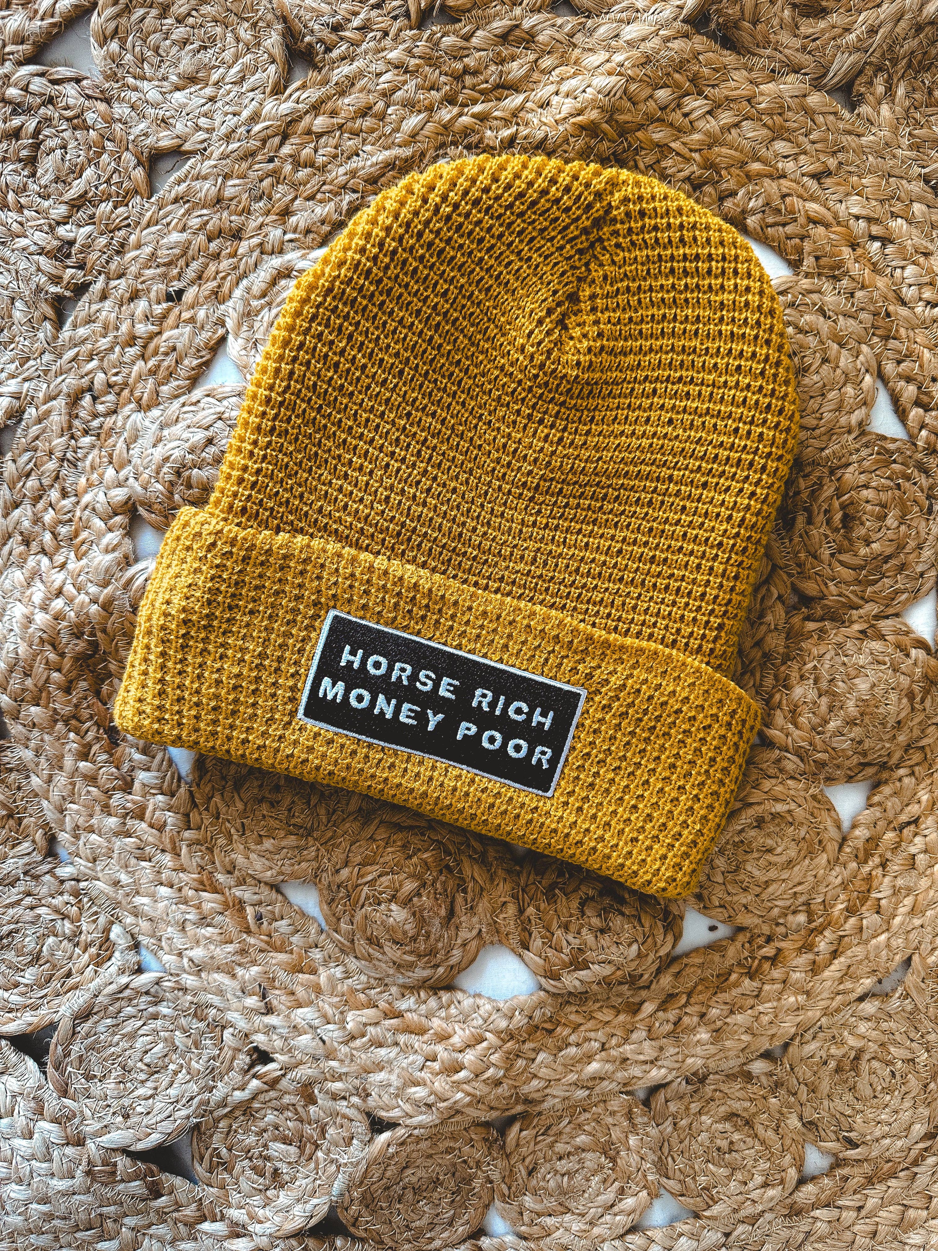 Horse Rich Beanie, Mustard