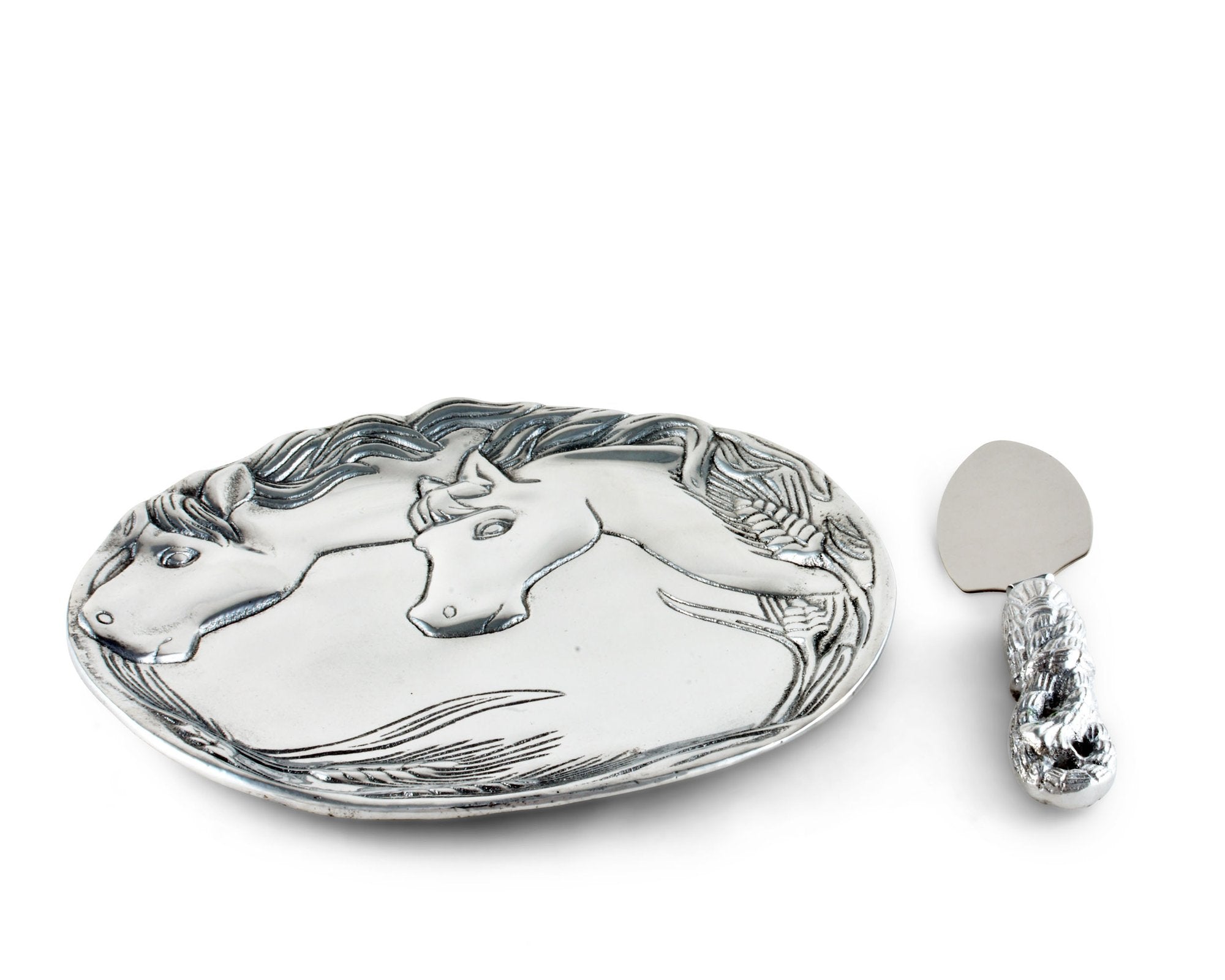 Arthur Court Horse Plate With Server
