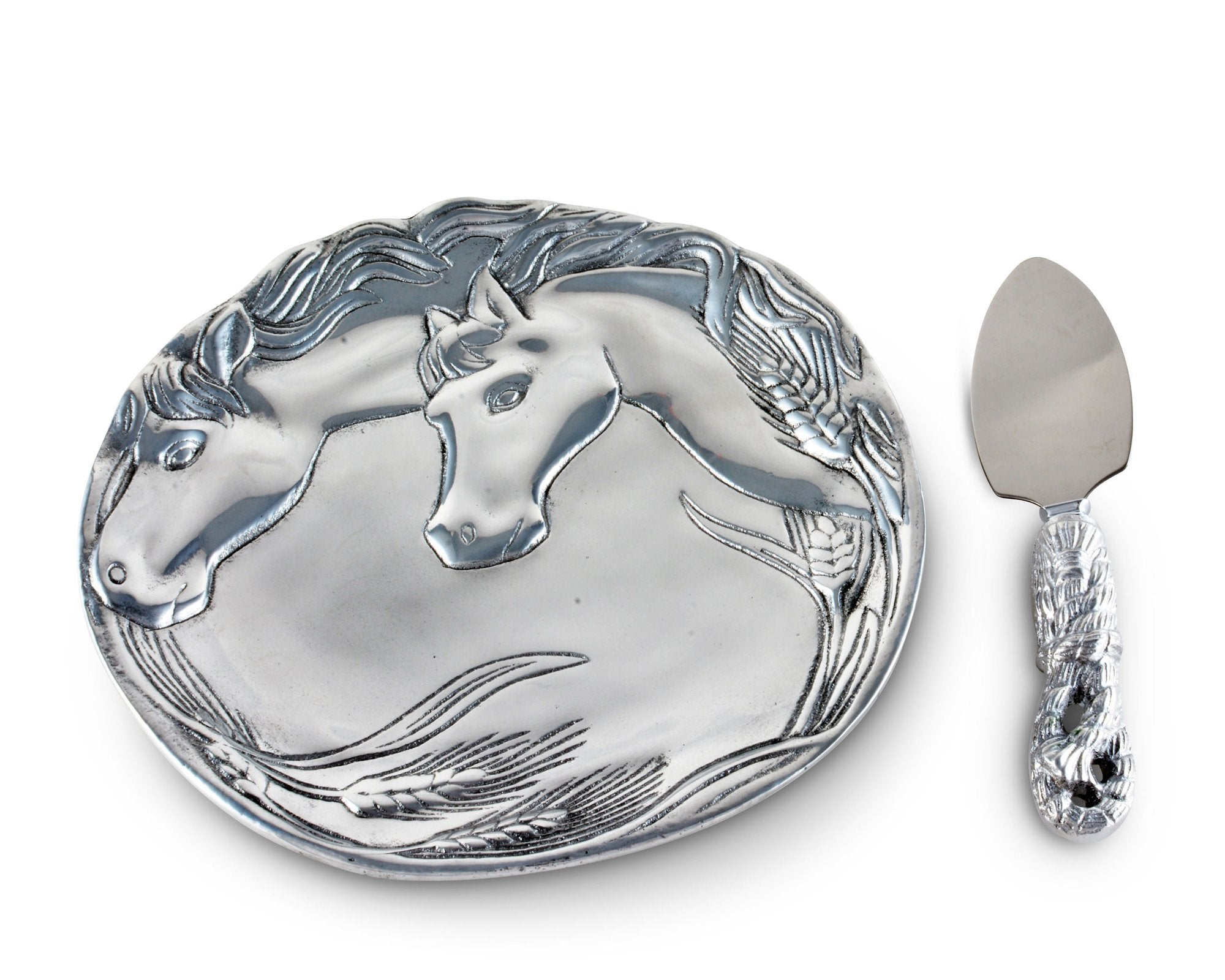 Arthur Court Horse Plate With Server