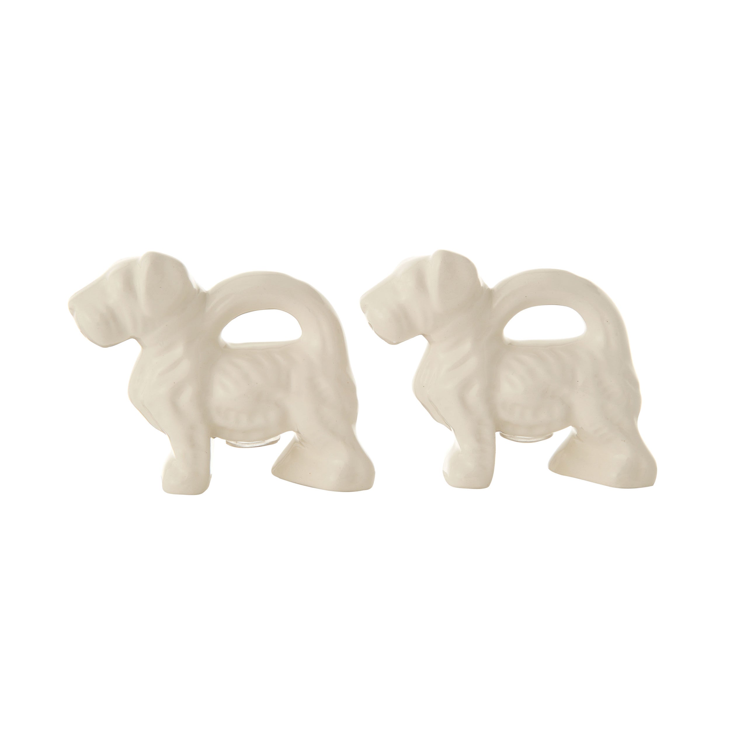 Ceramic Dog Salt and Pepper Shakers, Set of 2