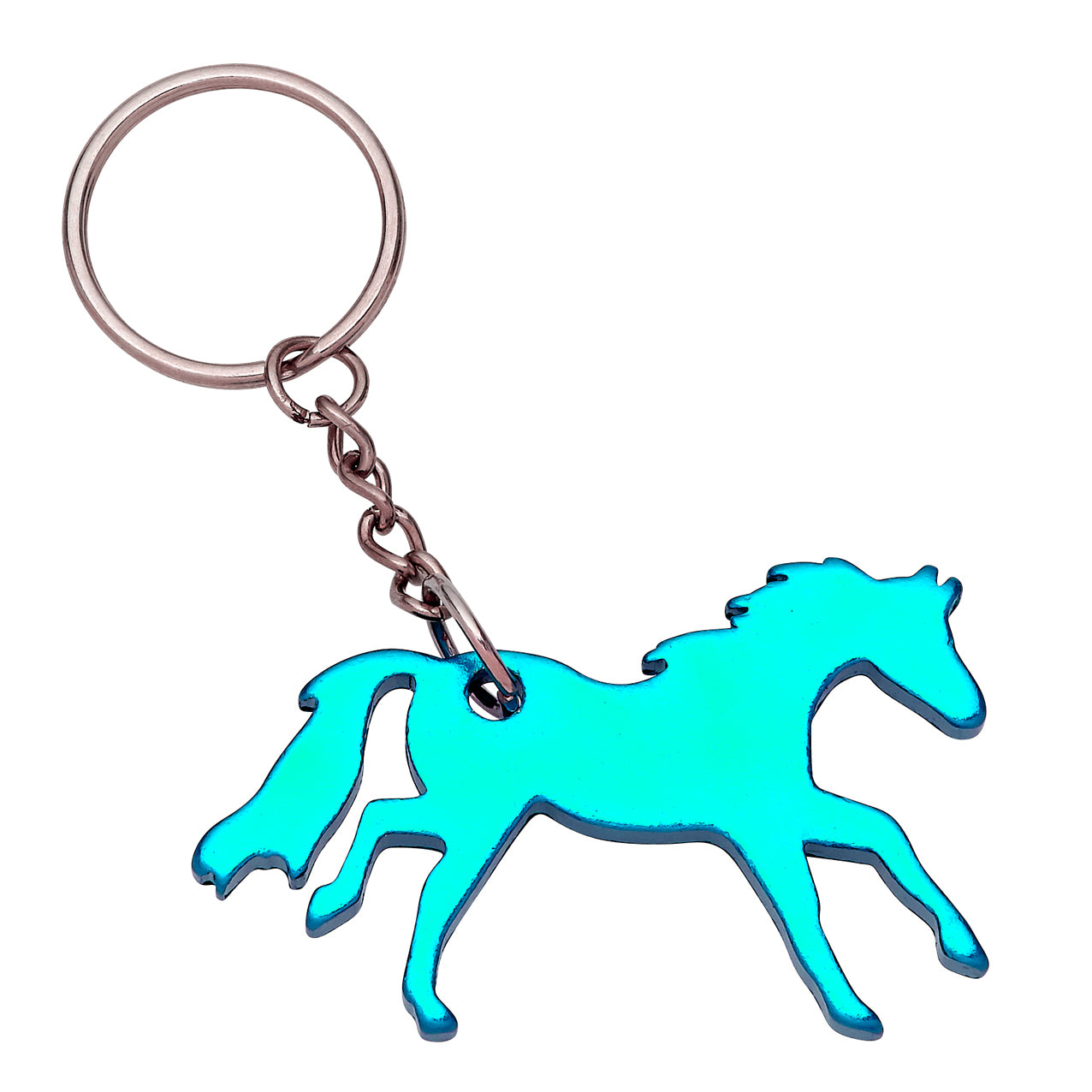 Turquoise Prancing Horse Key Chain