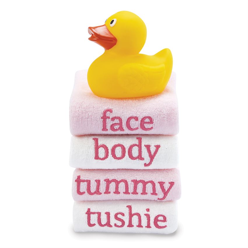 My First Bath Pink Washcloth Set