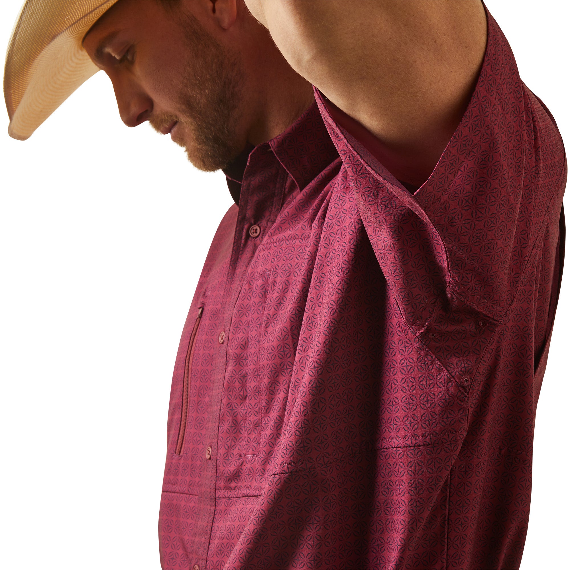 Ariat VentTEK Classic Fit Shirt-Dark Red