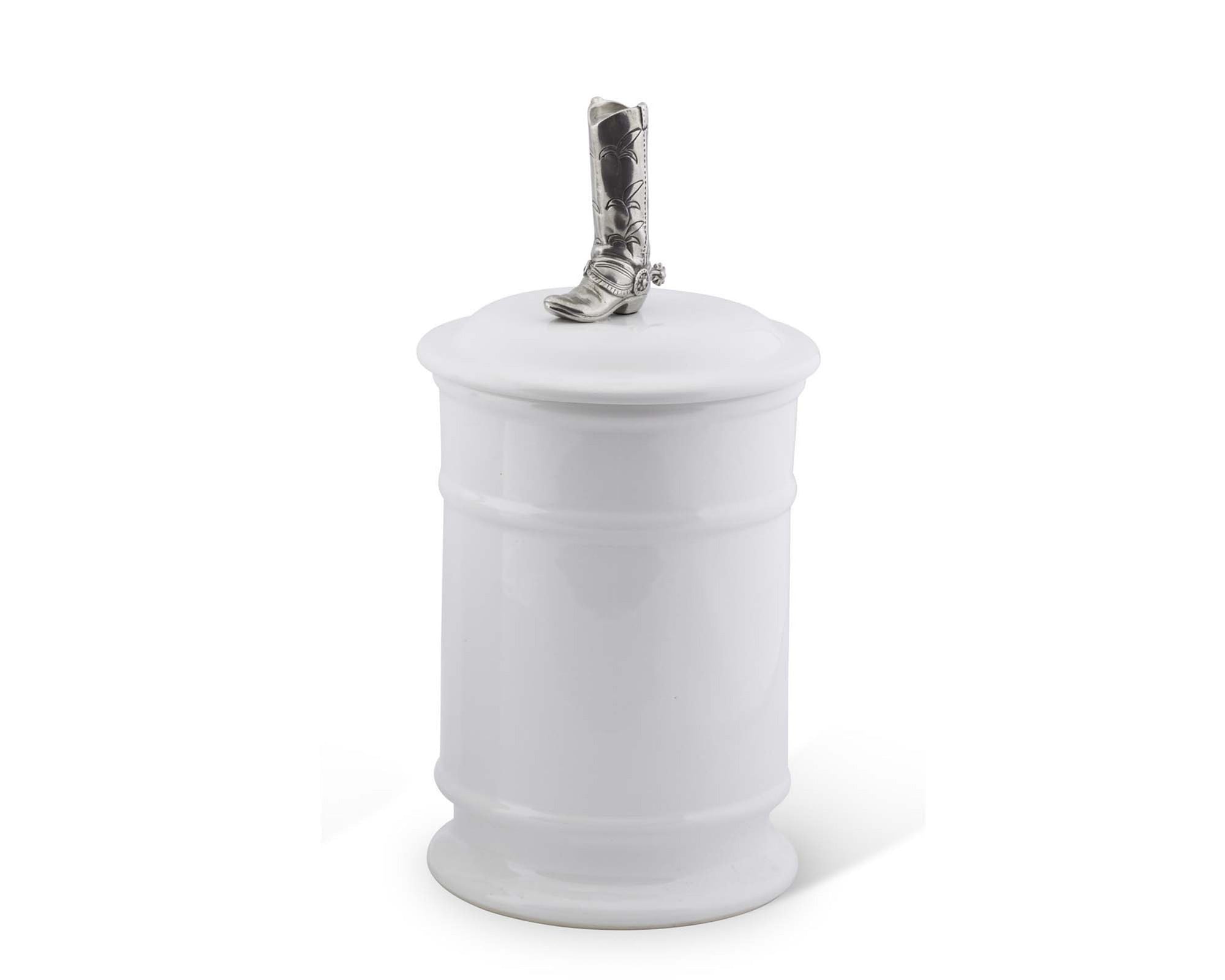 Cowboy Boot Stoneware Canister- Tall