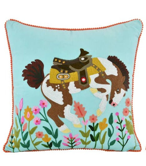 Bucking Horse Pillow
