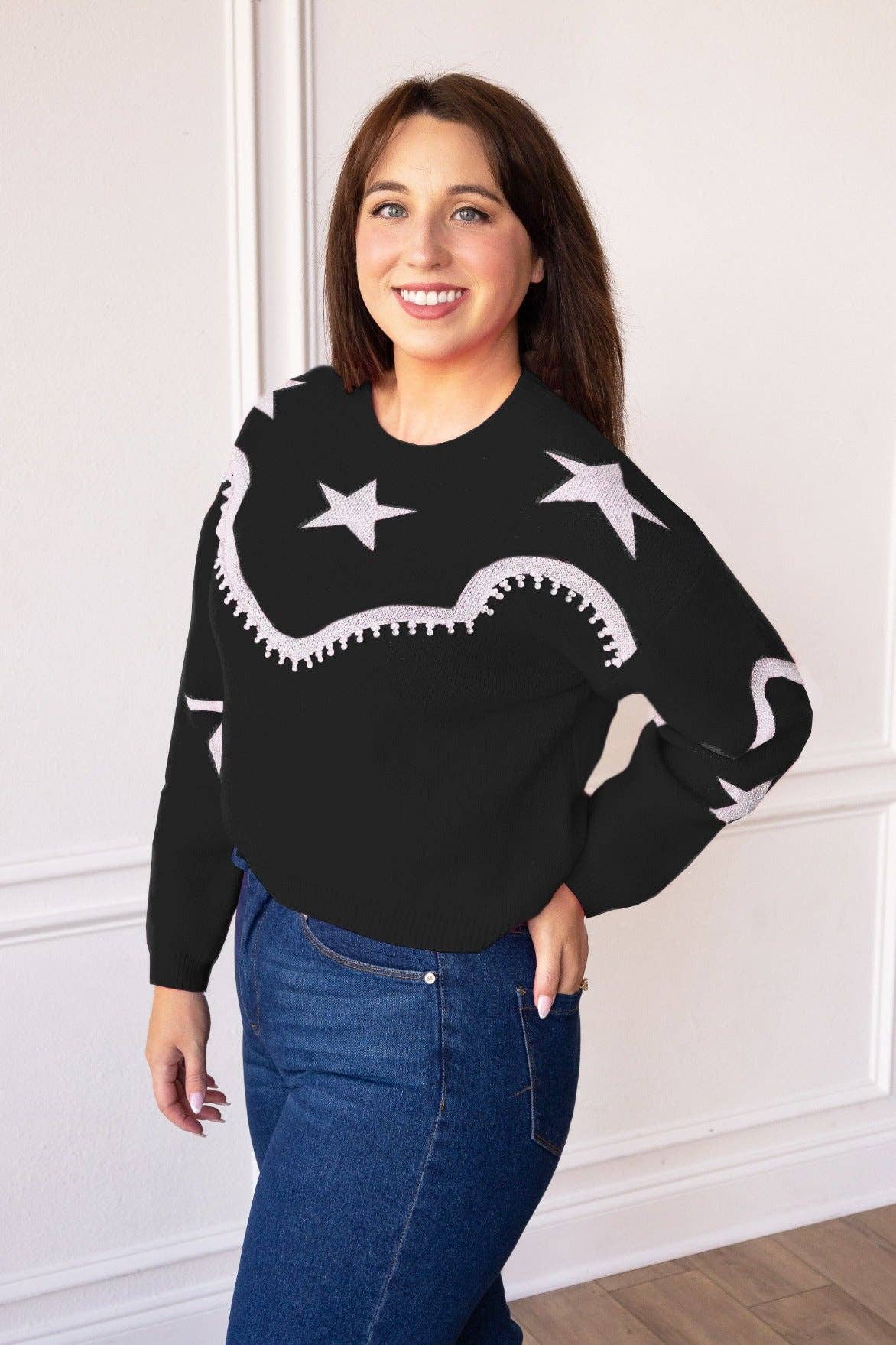 Rhinestone Wrangler Sweater