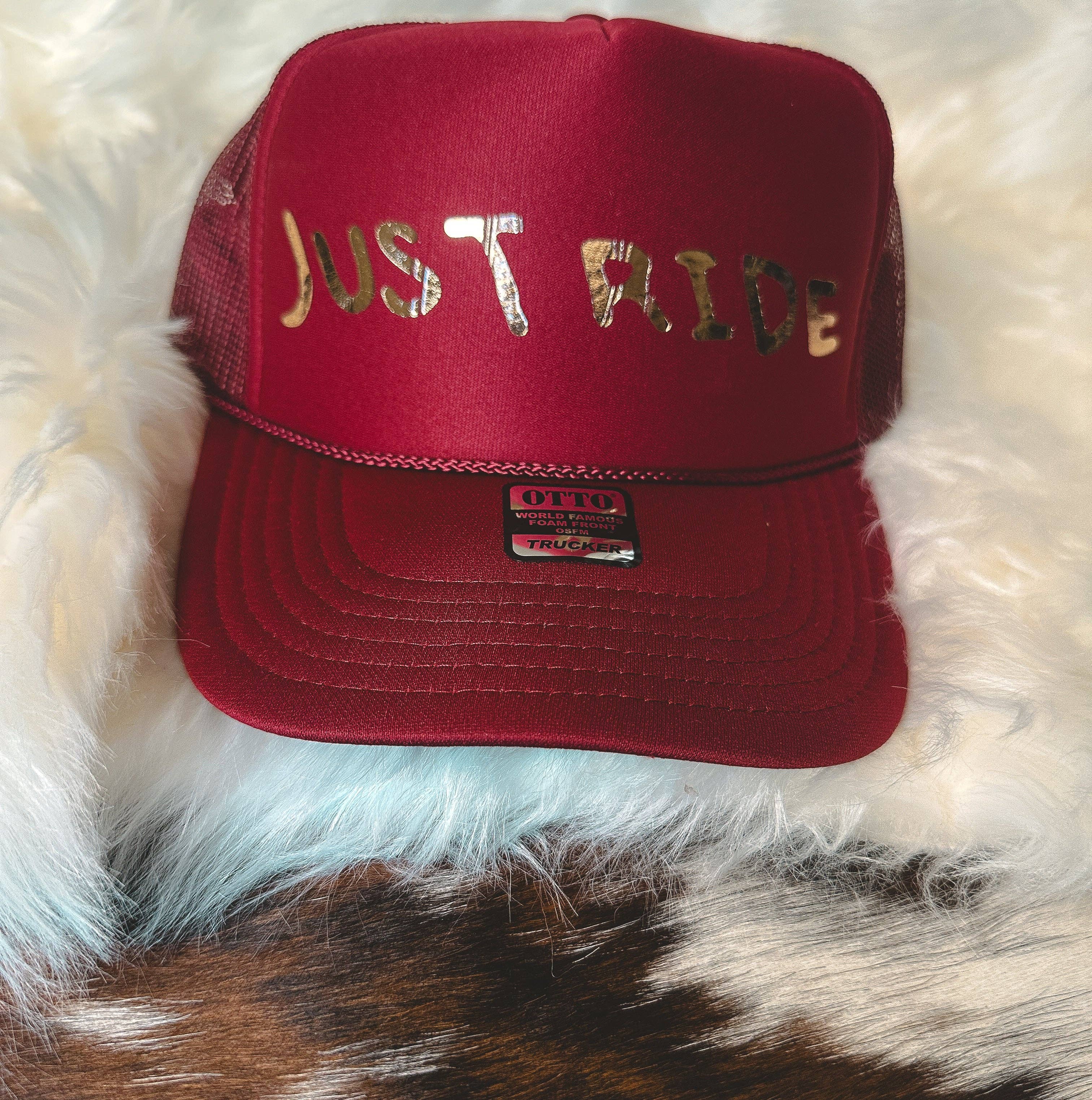 Just Ride Hat, Maroon