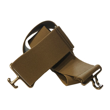 Bourbon Brown, Silver Elastic Belt