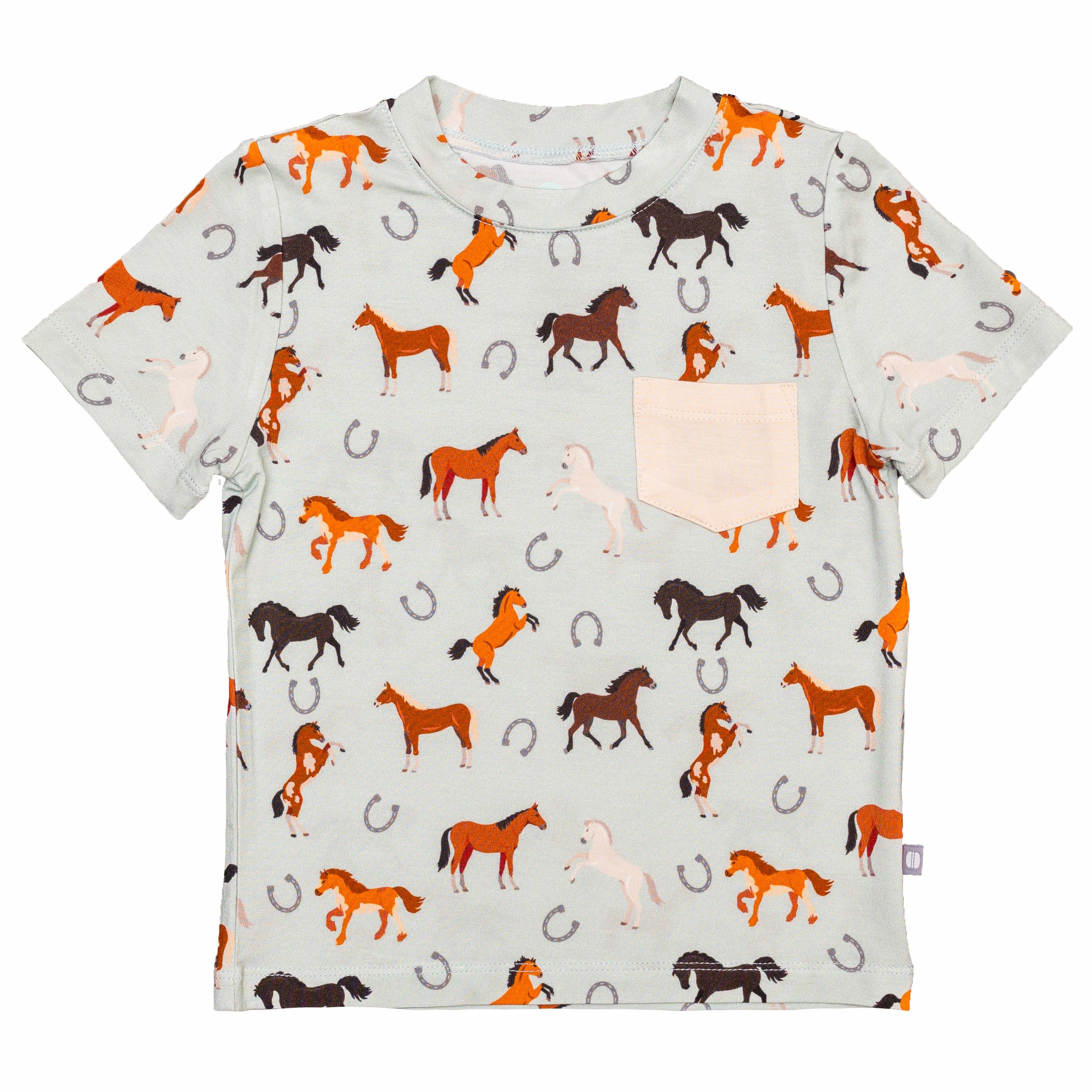 Western Horses Pocket Tee