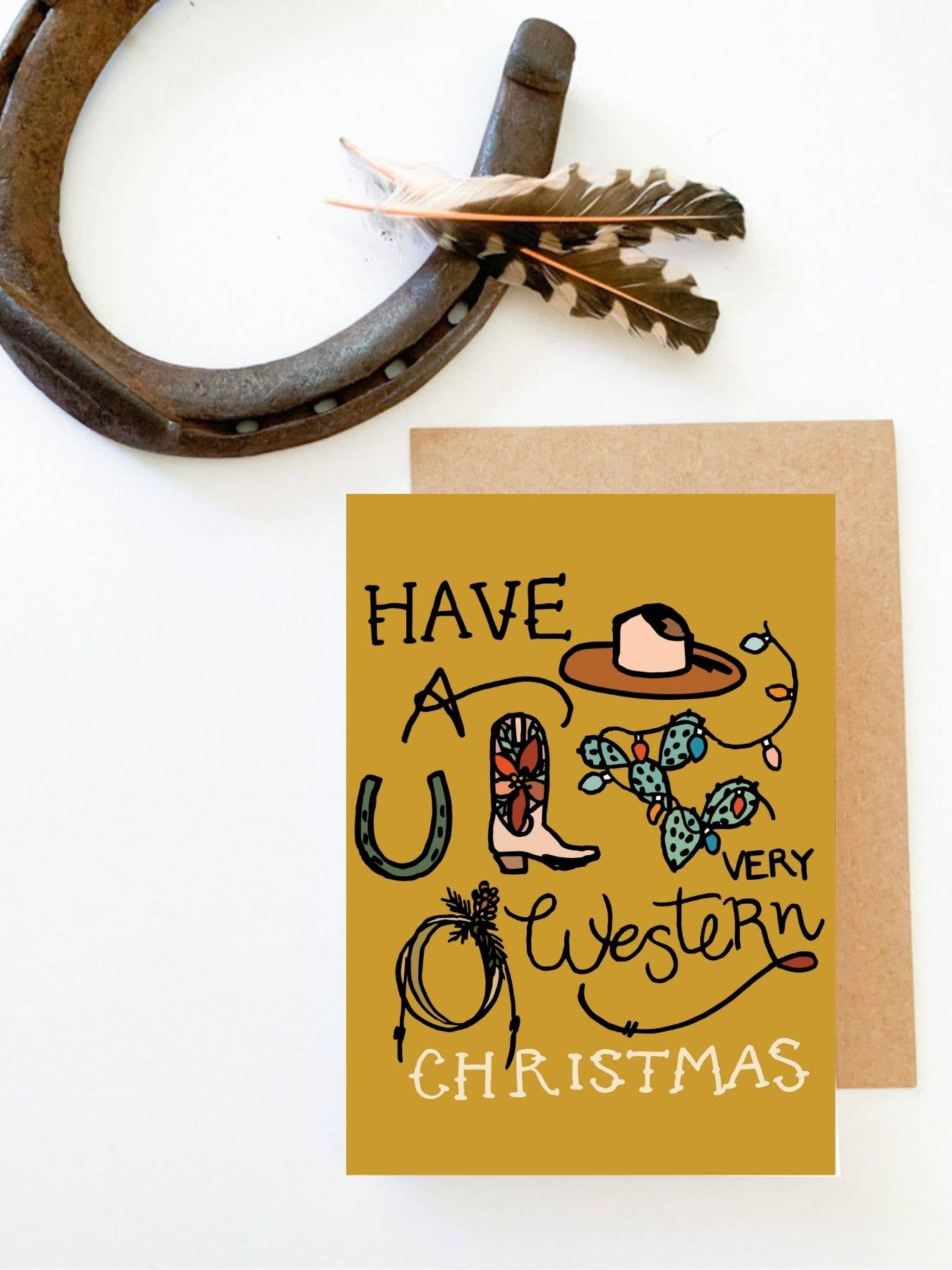 Western Cowgirl Christmas Card