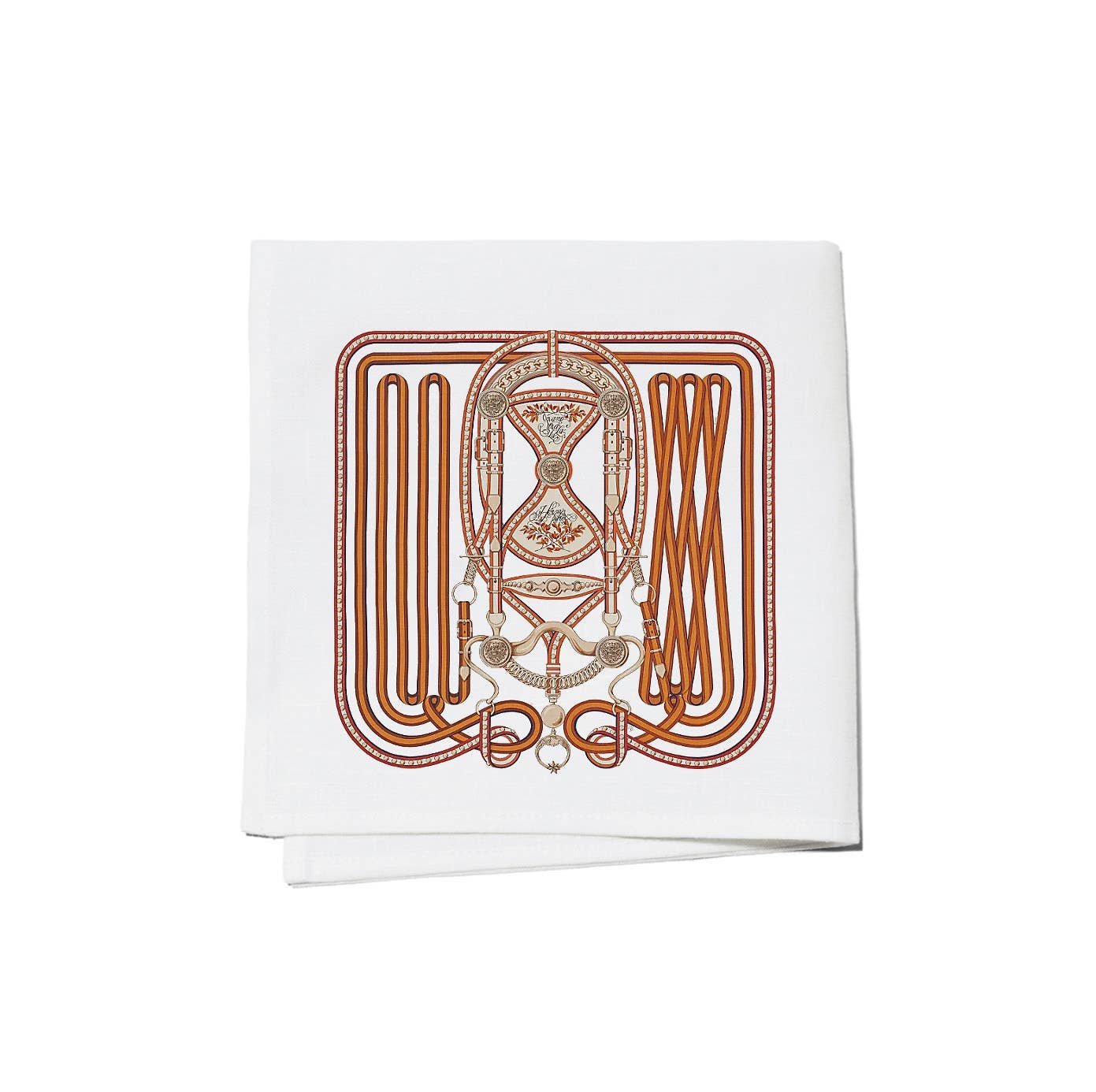 Equestrian Cocktail Napkins, Set of 4-Tan