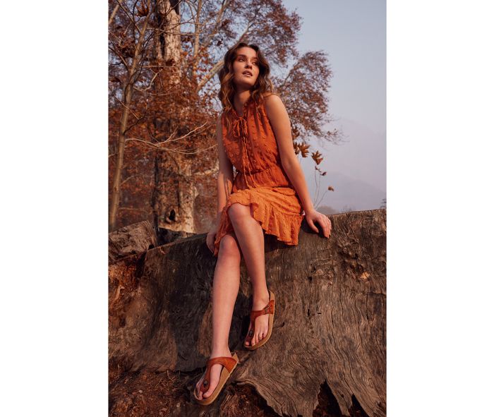 Crockler Western Hand-Tooled Sandals