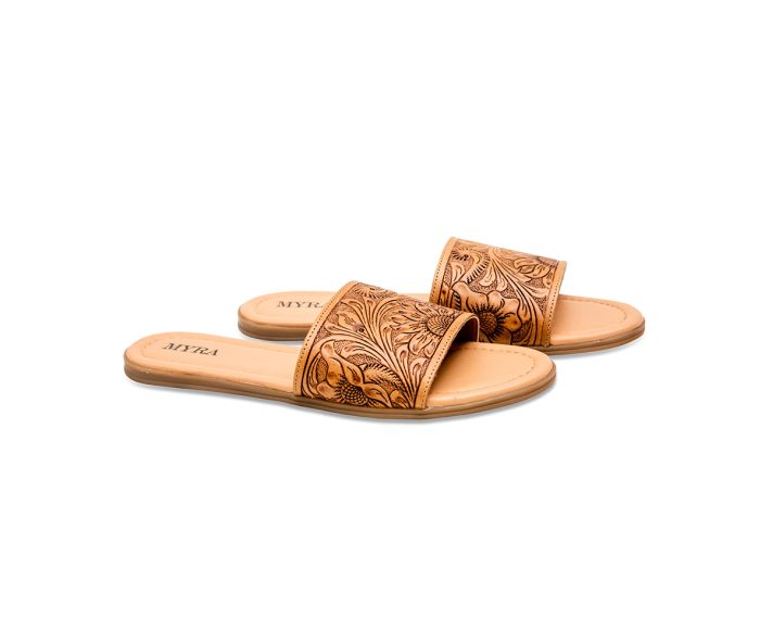 Coppu Western Hand-Tooled Sandals