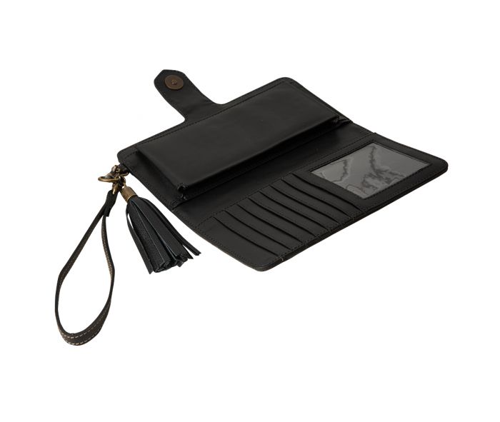 Western Swing Hand-Tooled Wristlet Wallet