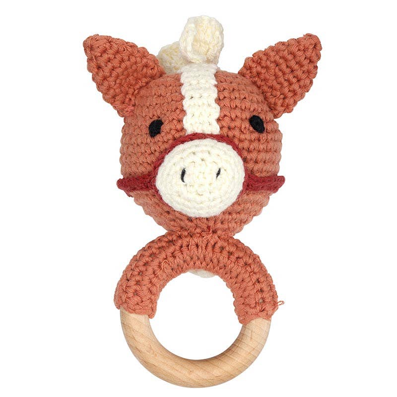 The Little Ranch Horse Knit Rattle