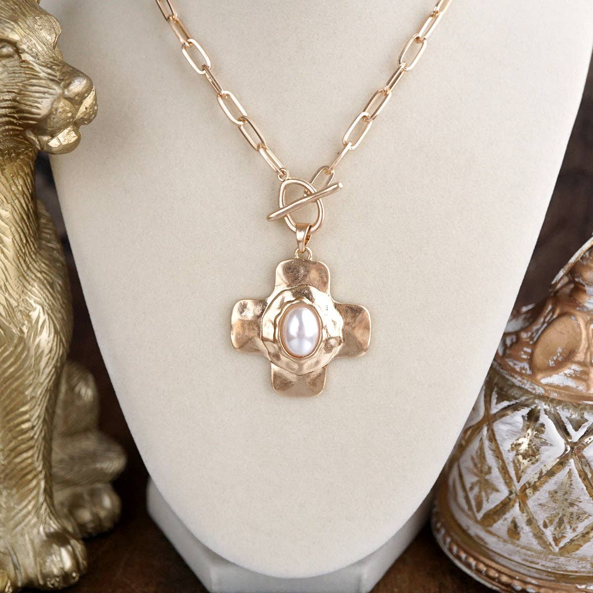 Pearl Crossroads Necklace