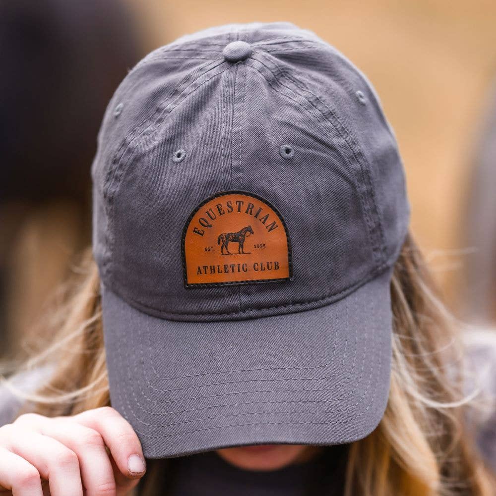 Equestrian Athletic Club Hat, Charcoal Grey