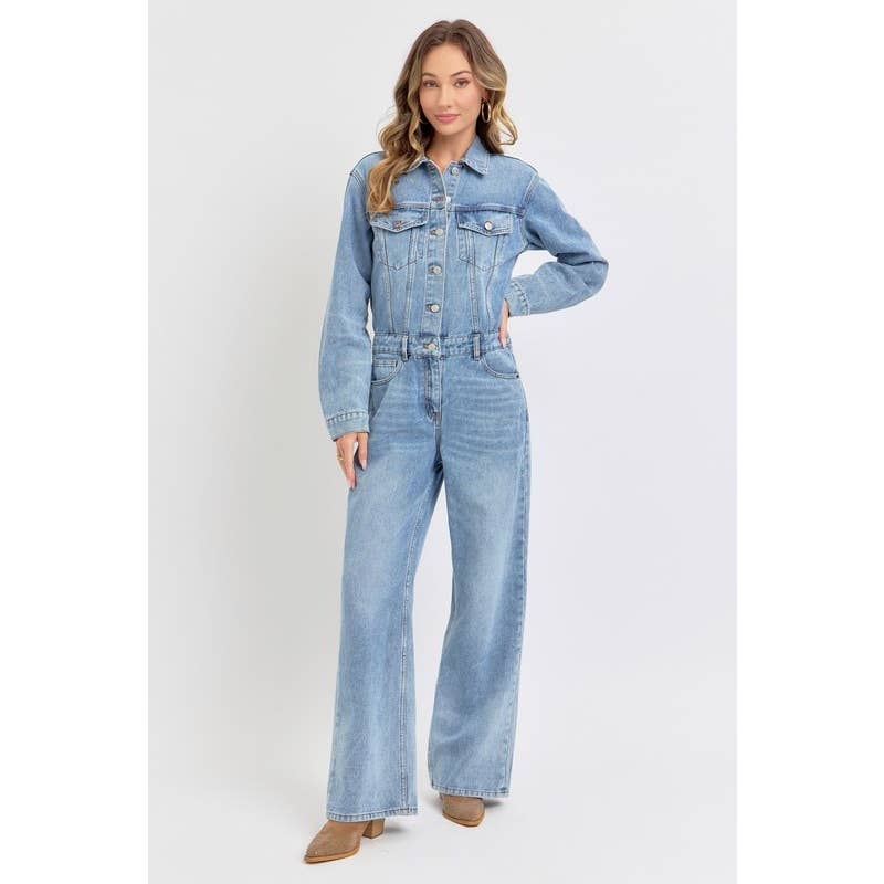 Denim Drift Jumpsuit