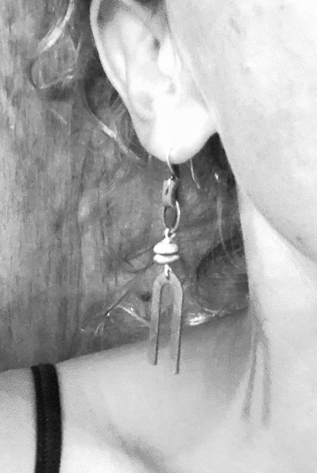 Horseshoe Rock Leather Earrings
