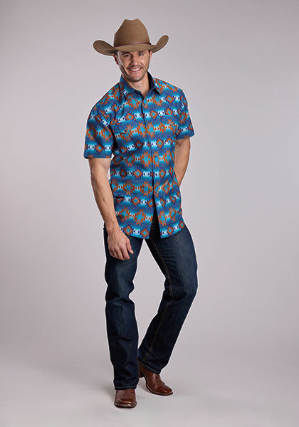 Roper Copper Mesa Print Shirt