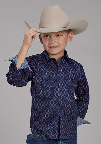 Roper Boys Sapphire Canyon Snap Shirt