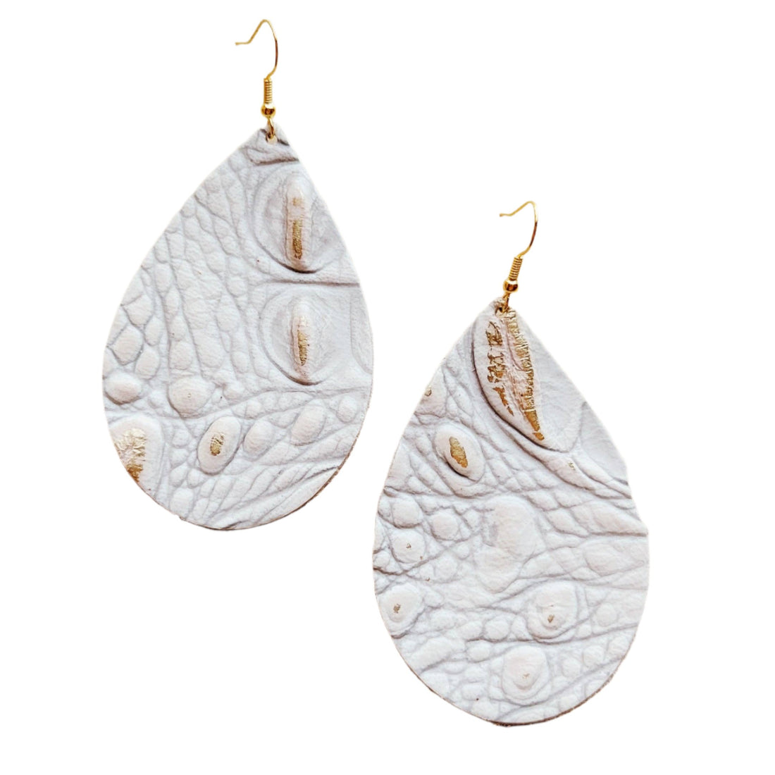 Ivory Canyon Leather Earrings