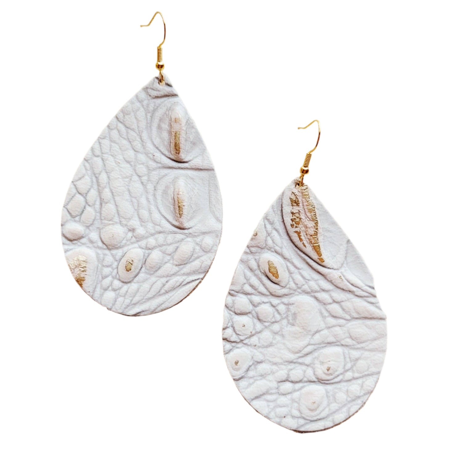 Ivory Canyon Leather Earrings