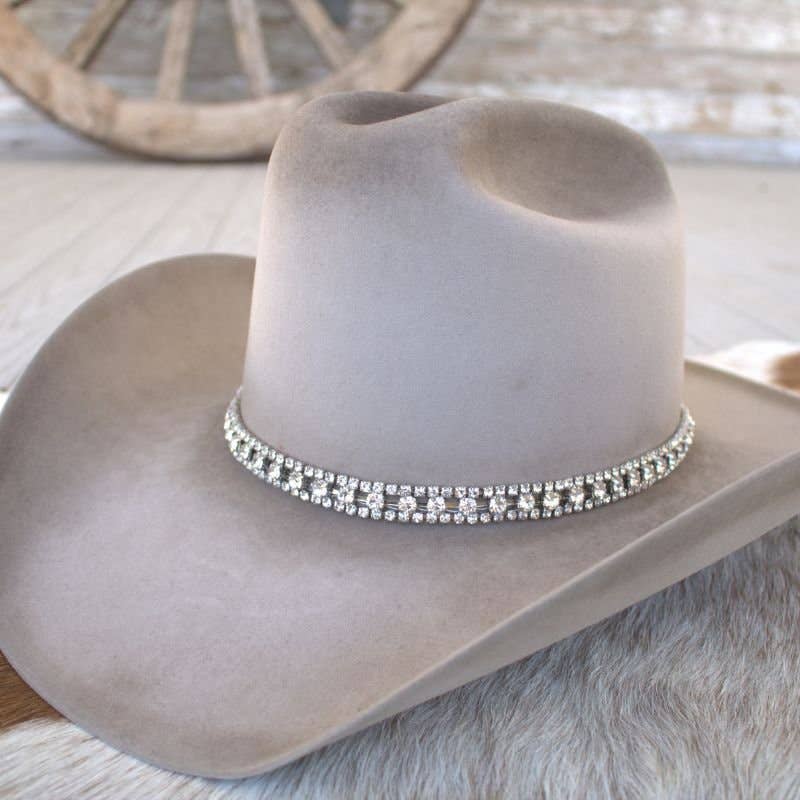 The Monroe Rhinestone Bling Hat Band