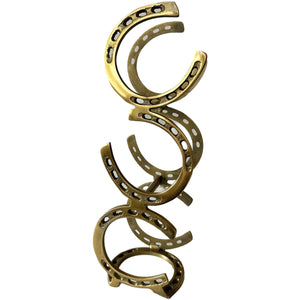 Gold Horseshoe Wine Rack