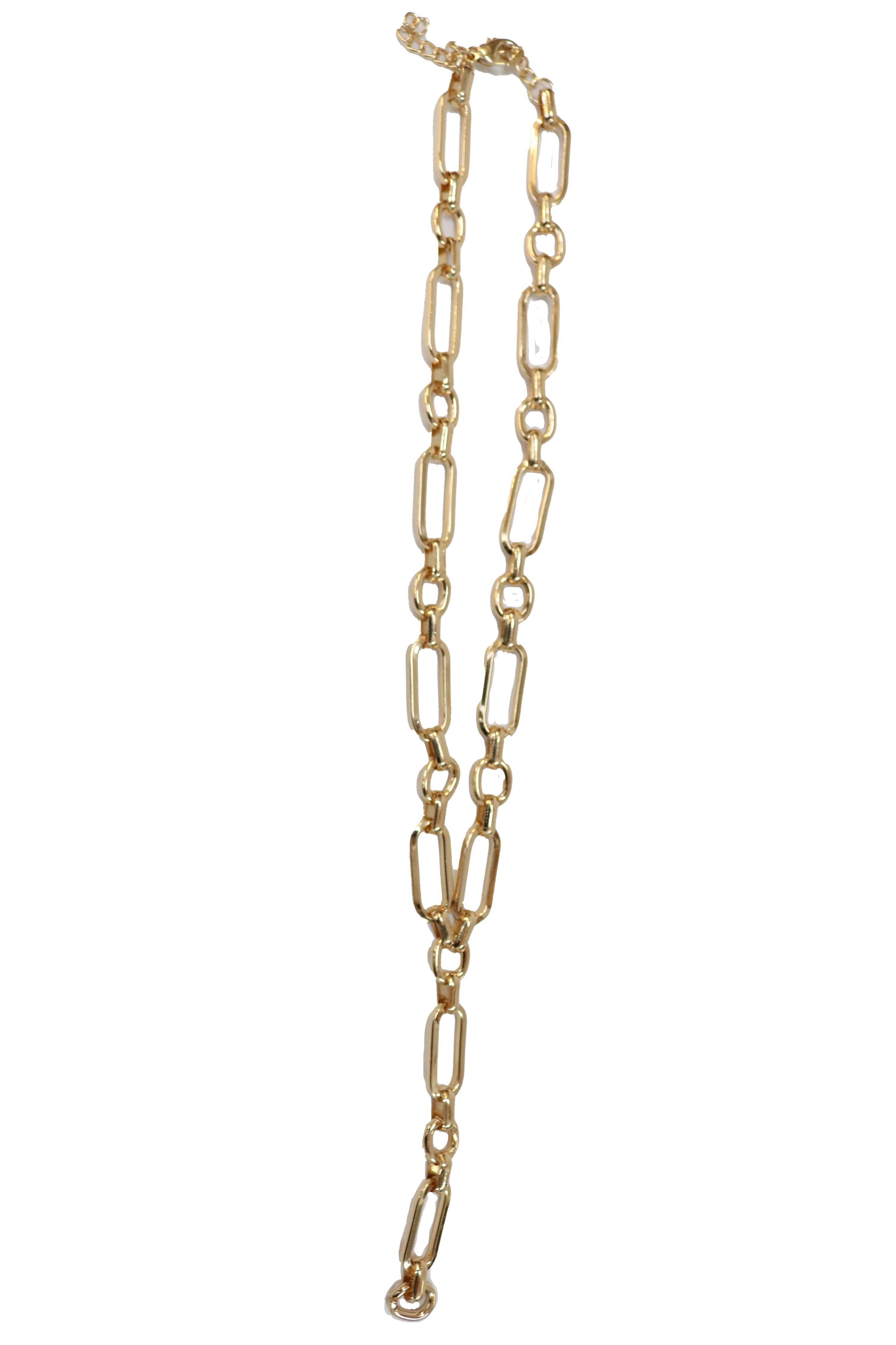 17" Gold Chunky Chain Y Necklace