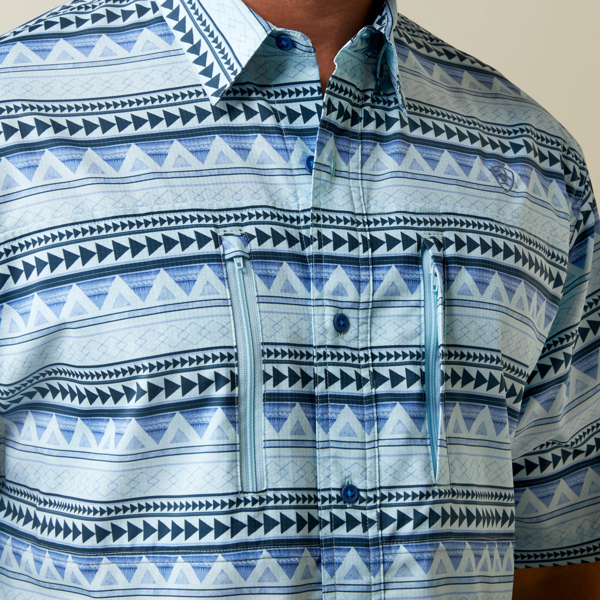 Ariat Mens VentTEK Classic Fit Shirt-Ashleigh Blue