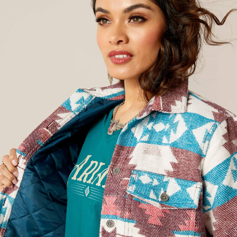 Ariat Shacket Shirt Jacket. Baja Jacquard