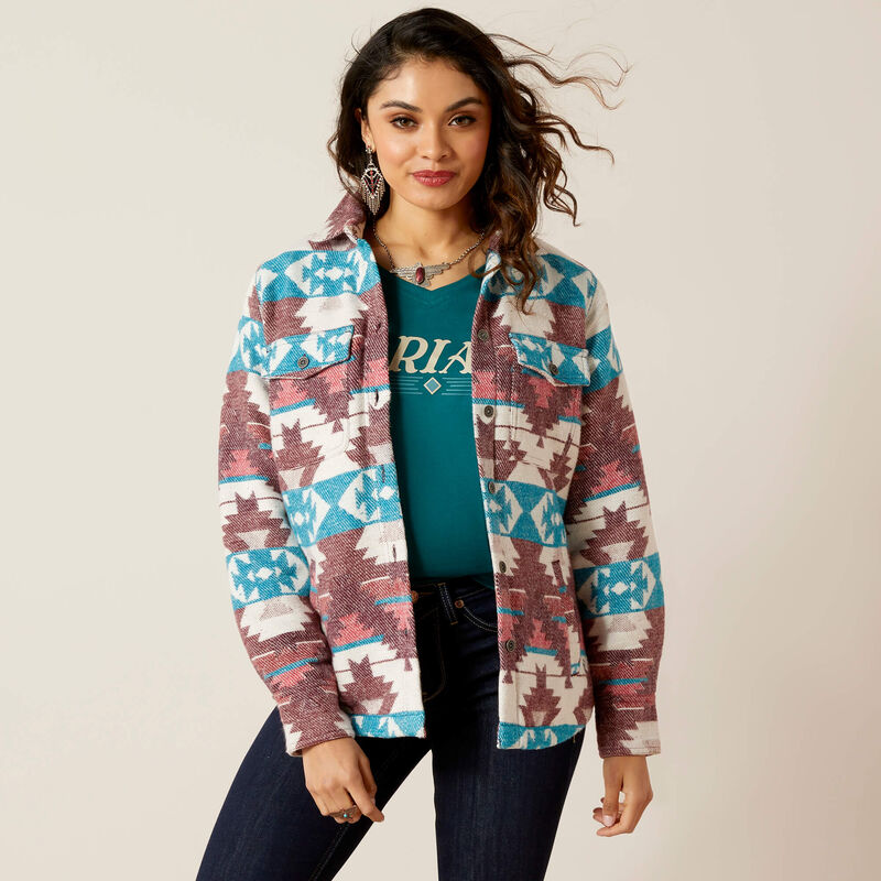 Ariat Shacket Shirt Jacket. Baja Jacquard