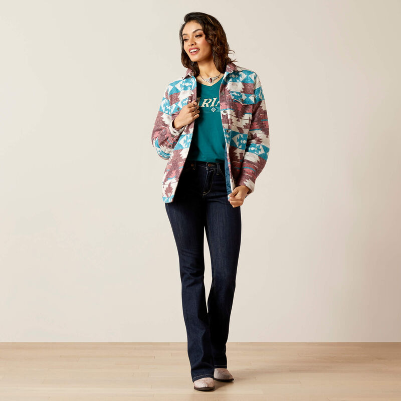 Ariat Shacket Shirt Jacket. Baja Jacquard