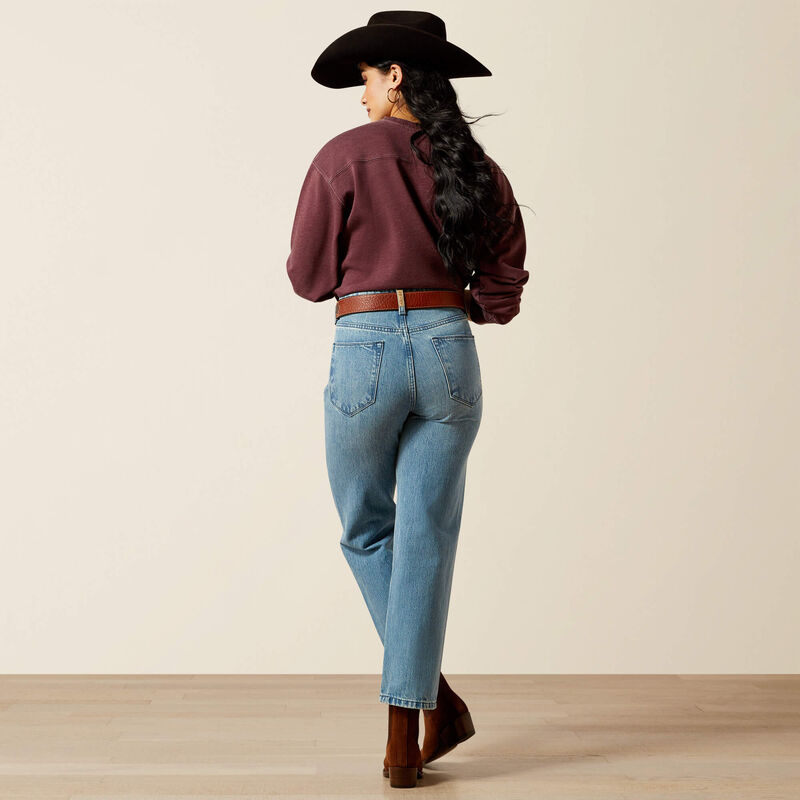 Ariat Ultra High Rise Cheyenne Yoke Tomboy Straight Leg Jean