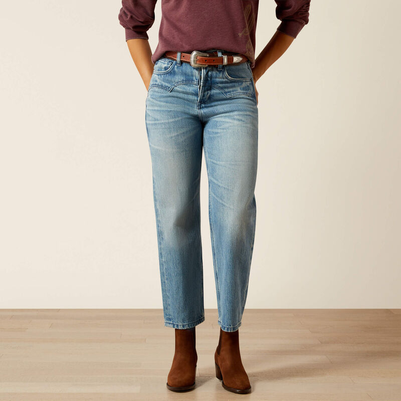 Ariat Ultra High Rise Cheyenne Yoke Tomboy Straight Leg Jean