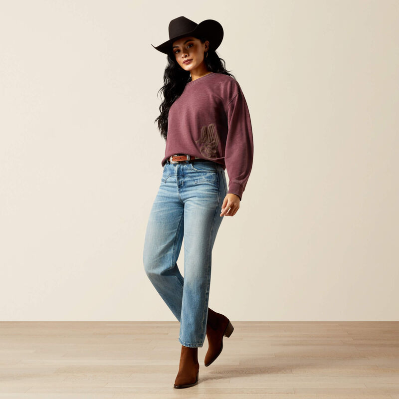 Ariat Ultra High Rise Cheyenne Yoke Tomboy Straight Leg Jean