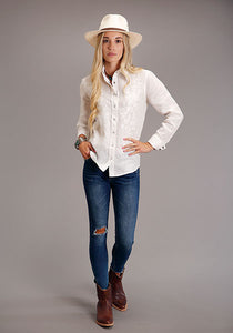 Stetson Womens Flora Embroidered Blouse