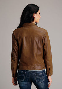 Helena Leather Jean Jacket
