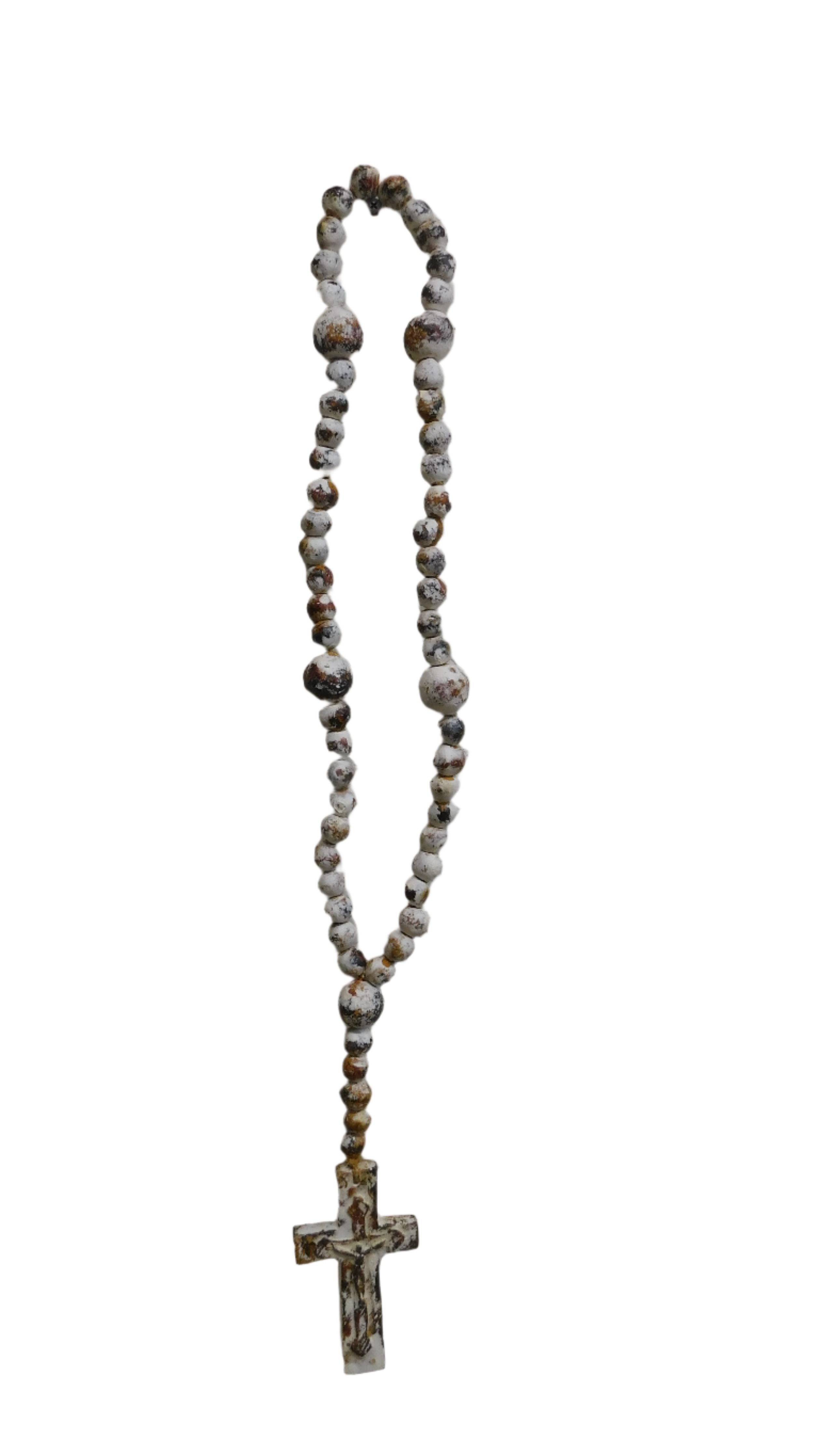 Trinity Vintage White Rosary