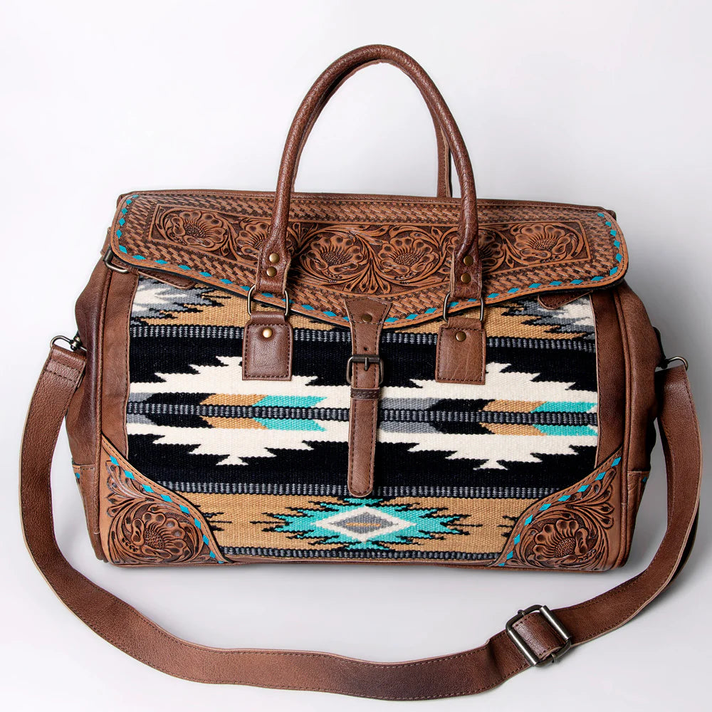 Lakely Tooled Leather Weekender