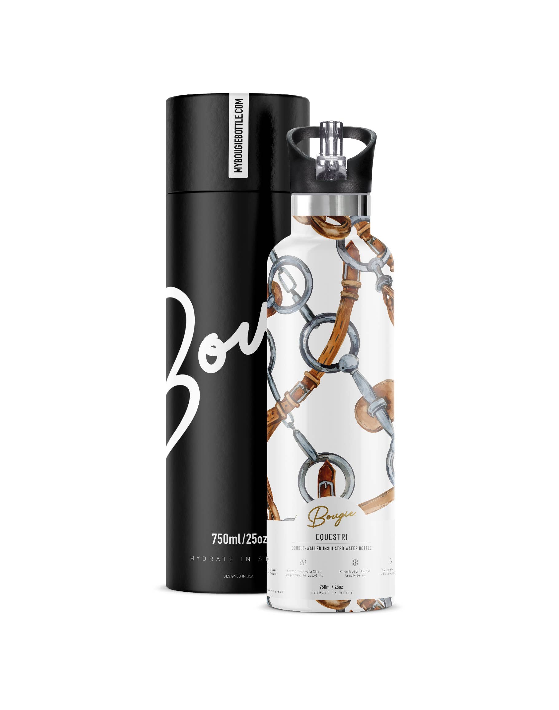 EQUESTRI 25 oz Insulated Water Bottle Flip&