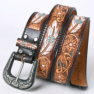 Kechi Tooled Leather Belt