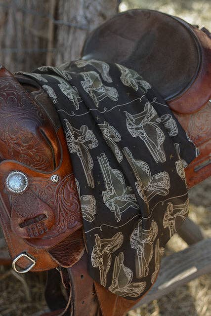 Western Saddle Cowgirl Silk Wild Rag