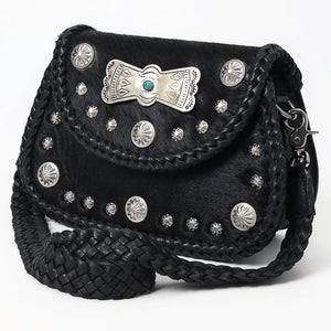 Midnight Concho Cowhide Crossbody