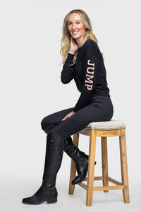 Black Rose Crewneck "Jump" Sweater