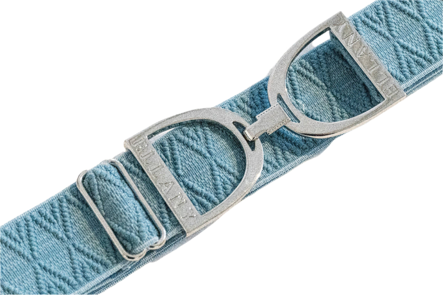 Ellany Ocean Dante - 1.5&quot; Silver Stirrup Elastic Belt