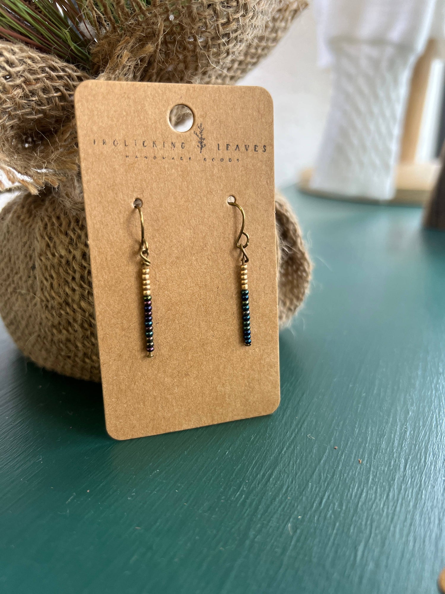 Peacock Beaded Earrings