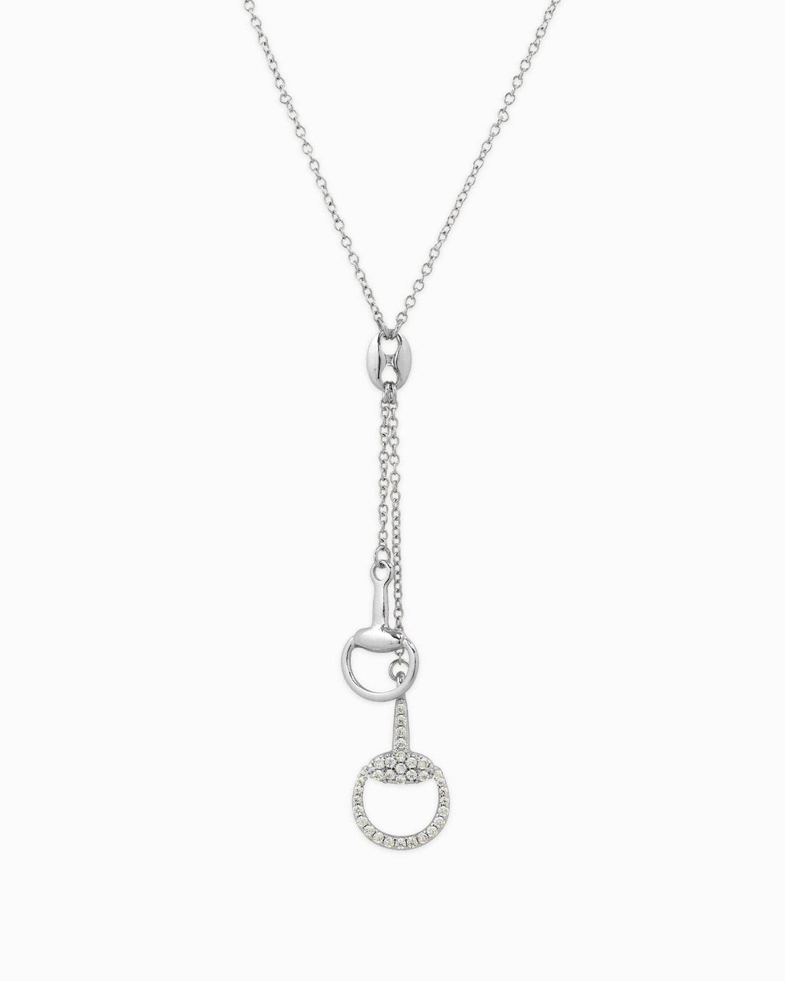 Legacy Stirrup Necklace, Silver
