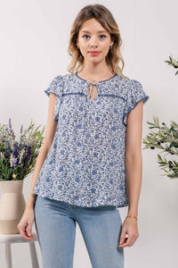 Denim Fields Top